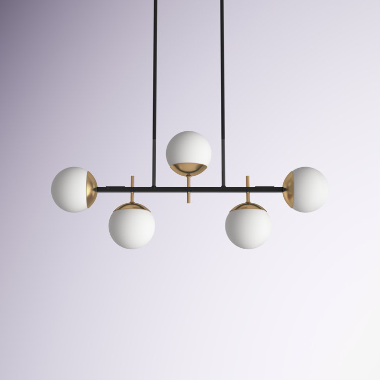 Etta Avenue™ Pierre 5 - Light Sputnik Modern Linear Chandelier